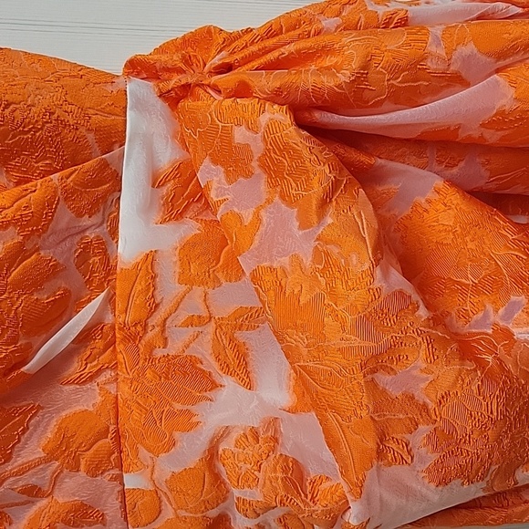 Hello Molly Moving On Out Orange And White One Shoulder Mini Dress Sz 2 - Picture 6 of 9